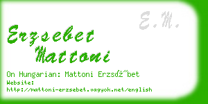 erzsebet mattoni business card